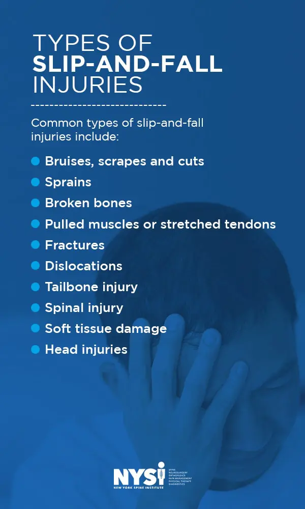 Common Slip and Fall Back Injuries