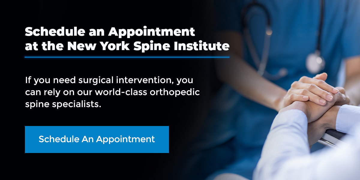 Schedule an Appointment at the New York Spine Institute